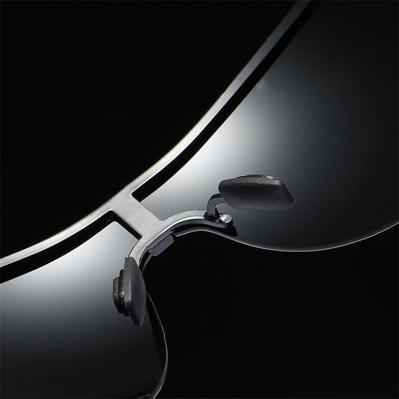 Мужские поляризационные солнцезащитные очки в алюминиевой оправе ночного видения, уличные модные солнцезащитные очки для вождения, рыбалки, солнцезащитные очки