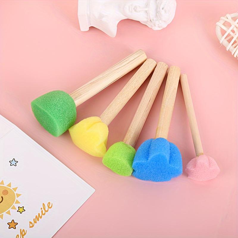 10pcs 5 Colors Mini Flower Sponge Painting Sponge Set Art Painting Supplies Painting Brush Sponge Brush Foam Friction Doodle Tool