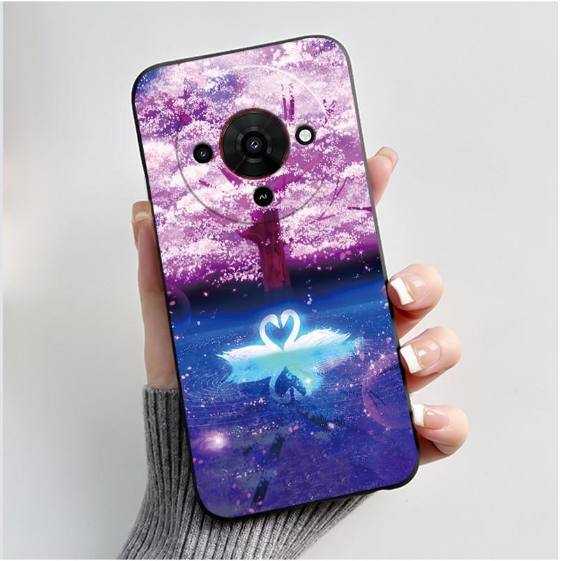 Милый мультяшный чехол для ZTE Blade A76 5G Z2469N Capa Funda Печатный корпус Защитная крышка Мягкий силикон Черный корпус Coque