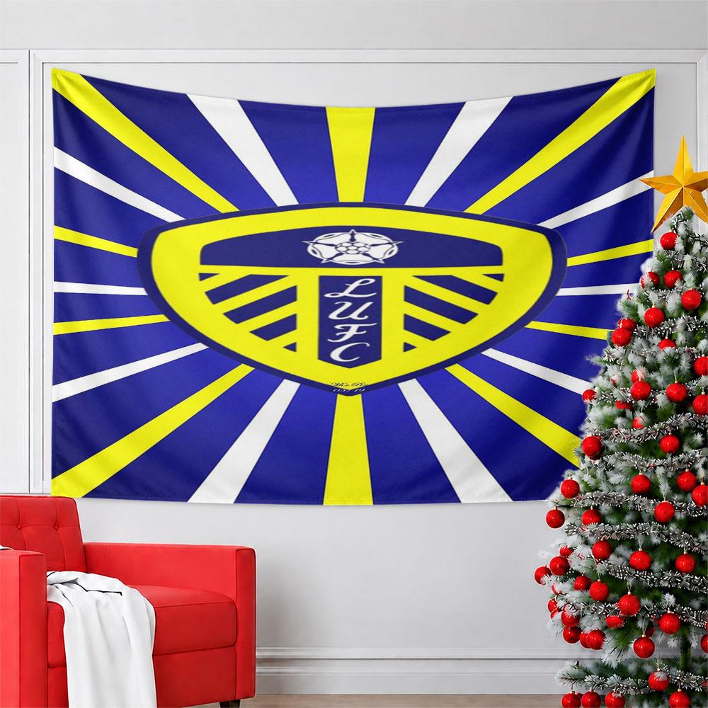 LUFC Football Club Logo Tapestry Pattern Wall Hanging Tapestry Decorative Tapestry Home Decor for Bedroom and Living Room