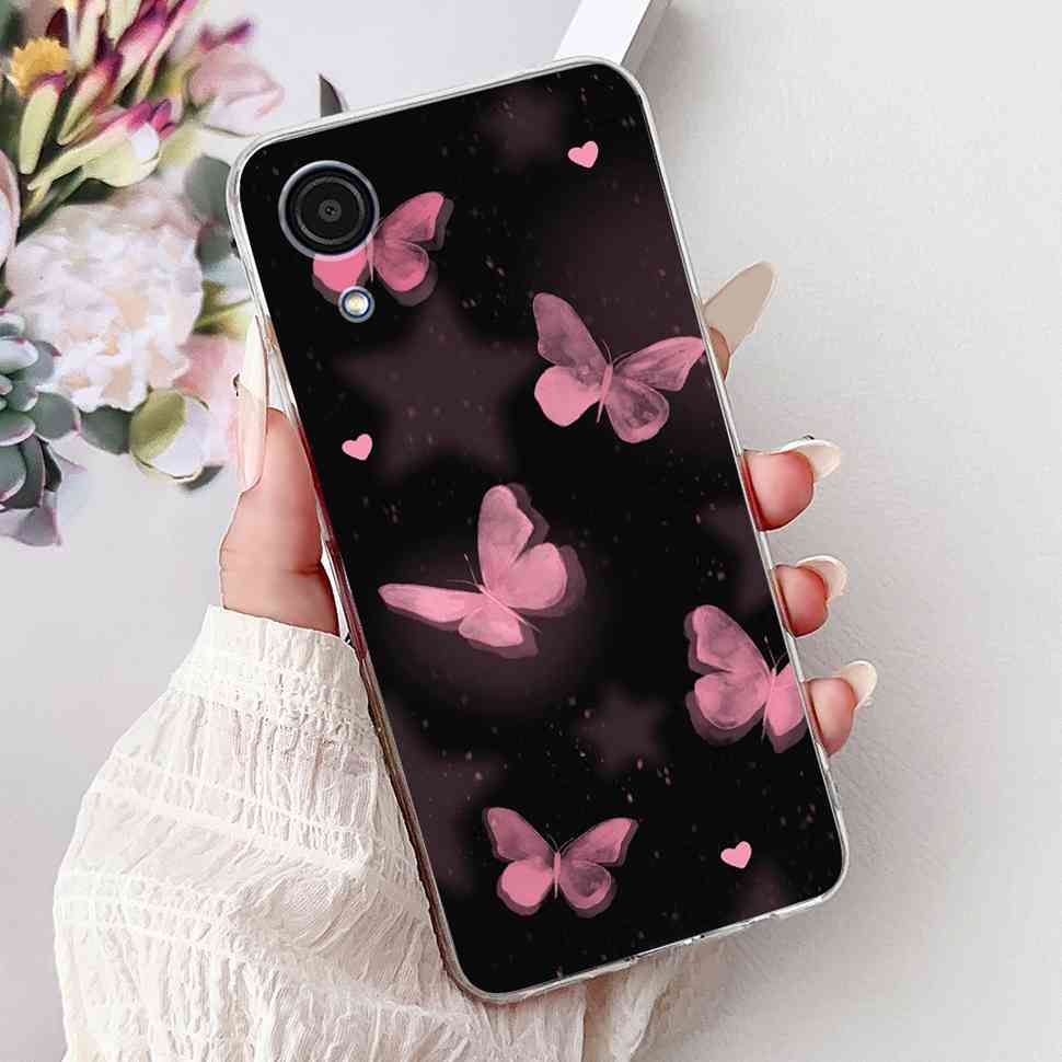 Для Samsung A03 Core Чехол Мягкий Силикон Милый Рисованный Чехол-Крышка с Сердечками Для Samsung Galaxy A03 Core SM-A032F TPU Fundas Capa