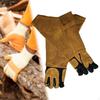 Animal Handling Gloves Anti Bite Thicken Multi Function Reinforced Padding Double Leather for