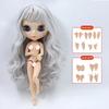 ICY DBS Blyth Doll White Skin Glossy Face Matte Face Joint Body with Hand Set A&B 1/6 Bjd Suitable Diy Makeup Special Price