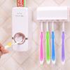 Automatic Toothpaste Dispenser Toothbrush Holder Wall Mount Tooth Brush Storage Rack Bathroom Accessories