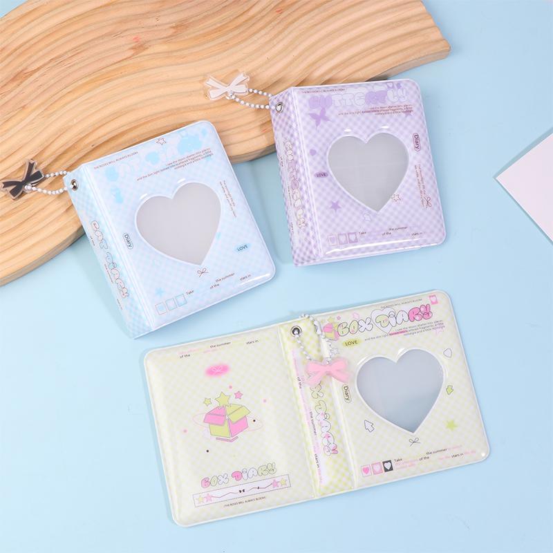 Ins Style Cute 3-Inch Love Album 36 Pockets Card Binder Mini Photocard Holder Kpop Idol Pictures Collection Storage Case