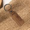 Wood Key Tags Holder Blank Rectangle Name Engraved Fob for Men Special Father's Day