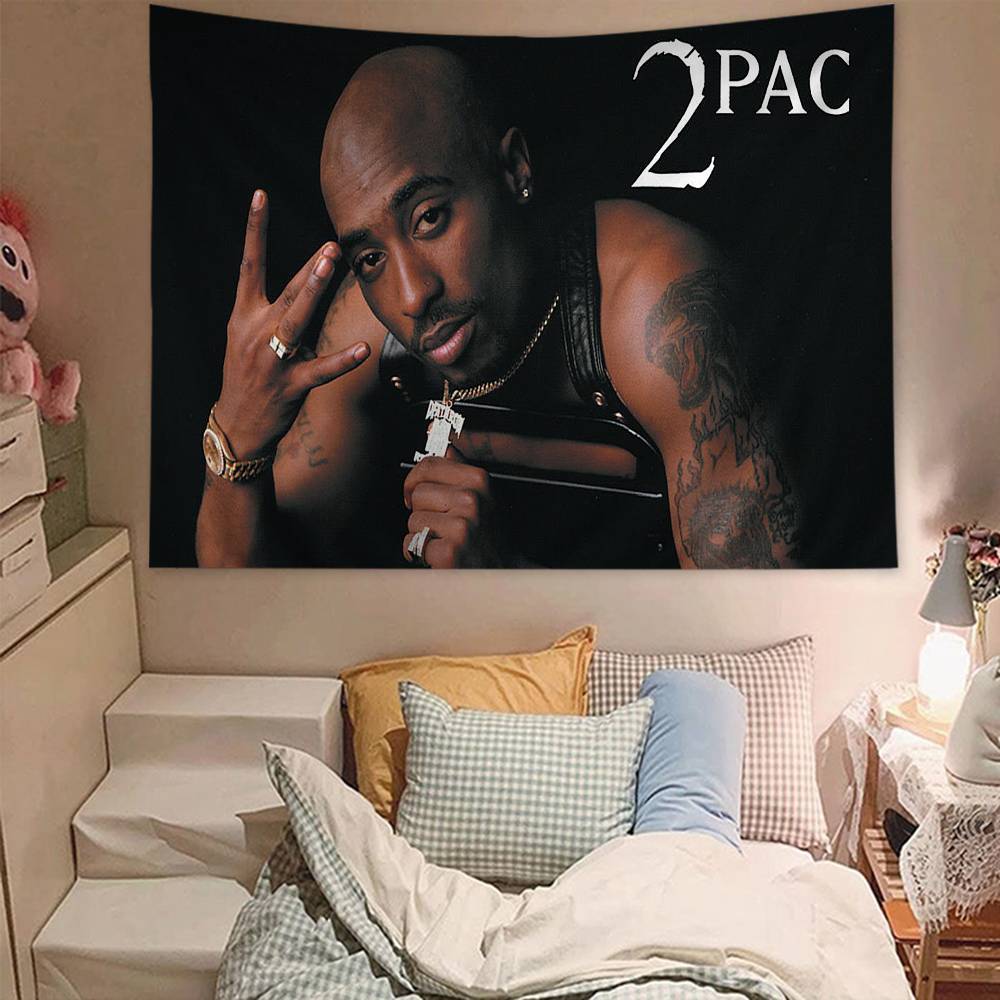 2PAC Тупак 3D Печать Мультяшный Гобелен Настенное Украшение Домашний Декор