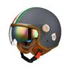 3C Certified Motorcycle Half Helmet Electric Bike Universal All Adult 3/4 Style