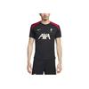 Nike SS24 Dri-FIT Liverpool Football Club Logo Вышитый цветной блок Удобная трикотажная спортивная майка с коротким рукавом Мужская майка Черный FN9838-013