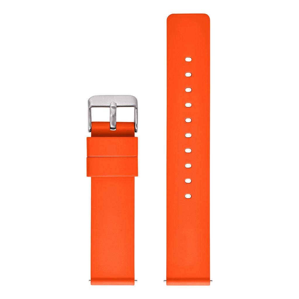 New Design Flat Smooth FKM Rubber Watch Strap 16mm 18mm 20mm 22mm 24mm Soft Quick Release FKM Rubber Watch Bands