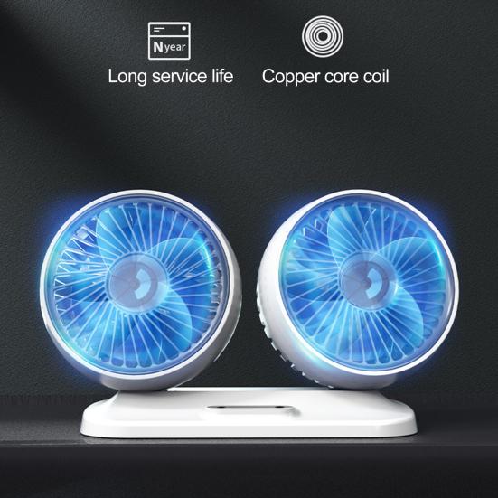 Удобный автомобильный охлаждающий вентилятор с 10 лезвиями, регулируемое тепловыделение