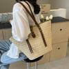 Straw Large-capacity Bag Women's Bag Woven Summer Beach Women 2025 New Bag Shoulder Large Bag Portable Tote Bag