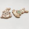 Wooden Easter Bunny Tiered Ornaments Rustic Cute Party Favors