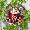 Металлическая пряничная домик Настенное искусство Рождественский Декор Знак Алюминий Домашний Кафе Декор