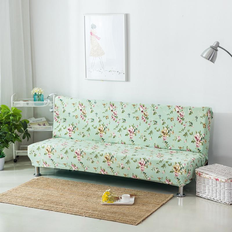 Универсальный чехол для дивана-кровати без подлокотников с принтом - многофункциональный, все включено