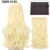 MISS WIG Synthetic Invisible Fish Wire No Clip Wavy Hair Extensions Long Hairpiece Natural Black Brown Blonde for Women Fake Hair Piece