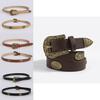Western Inspired Faux Leather Belt Women Bohemian Style Casual Accessory For Spring