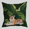 Green Plant Tiger Pillow Cover American Geometric Printing Home Pillow Sofa Bedside Cushion Cover