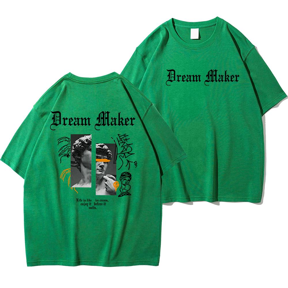 Мужская футболка Летняя Уникальная С принтом 3D на спине Мужская одежда Футболка с коротким рукавом Повседневная Свободная Оверсайз Рубашка Топы