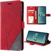 Case for Samsung Galaxy A15 5G-4G, Red, Retro Leather Effect Protection and TPU Interior with Support Function