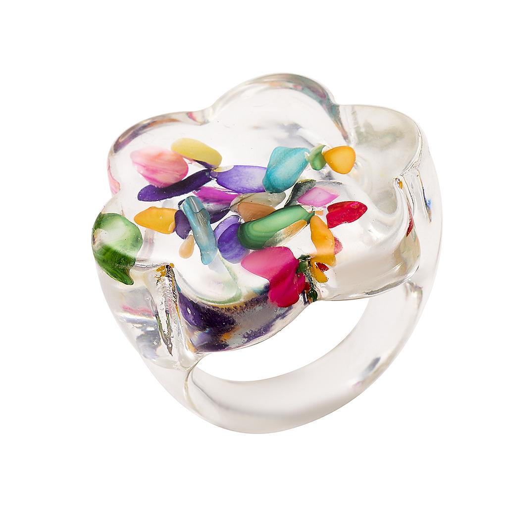 Кольцо из смолы, прозрачное кольцо с фруктами, модное кольцо ручной работы, милое женское дизайнерское стильное кольцо