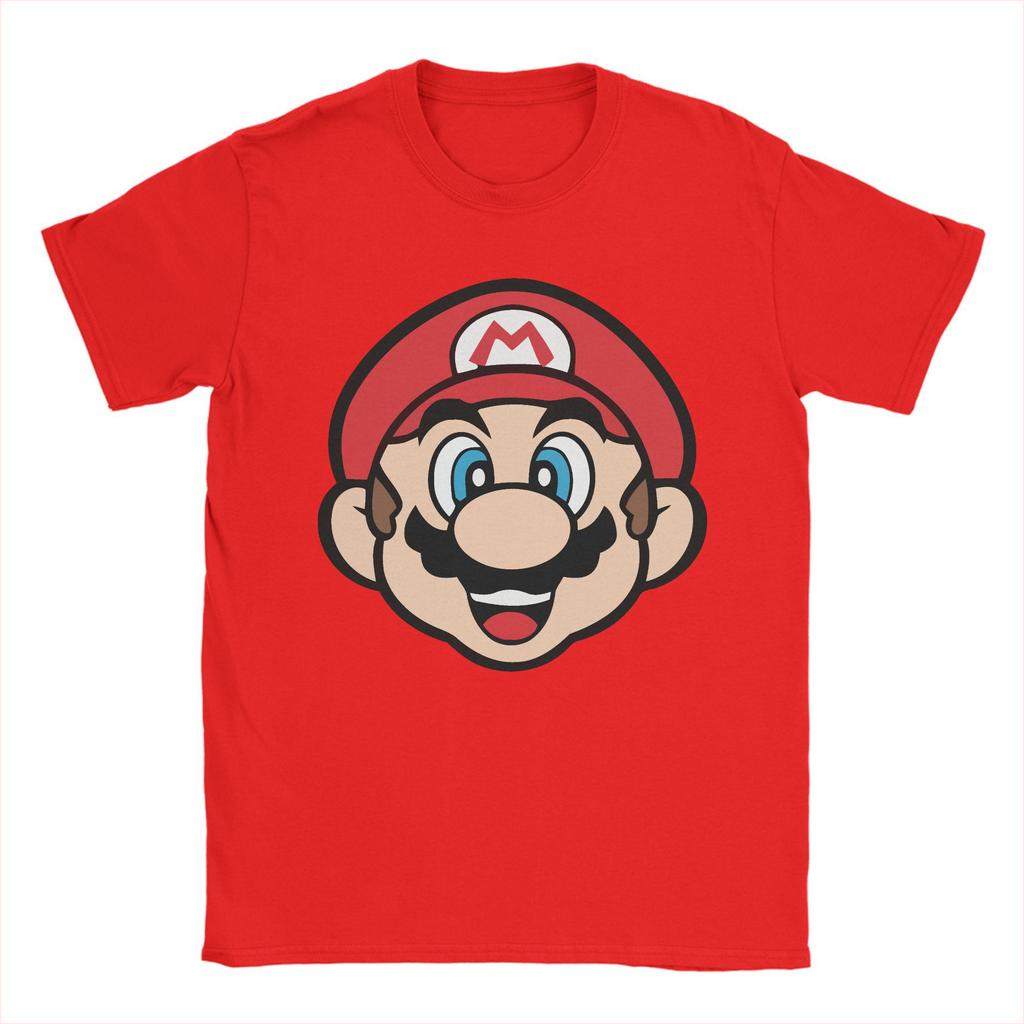 Мужская Женская Мультяшная Футболка Super Marios Хлопковая Одежда Винтажная Футболка с Коротким Рукавом Круглым Вырезом Футболка для Взрослых
