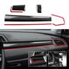 Dashboard Panel Trim Decals for 2018 2017 2016 Honda Civic 10th Gen Accessories ABS Carbon Fiber Interior