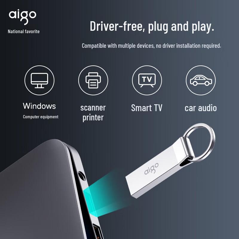 aigo U210 32GB USB 2.0 Metal Flash Drive
