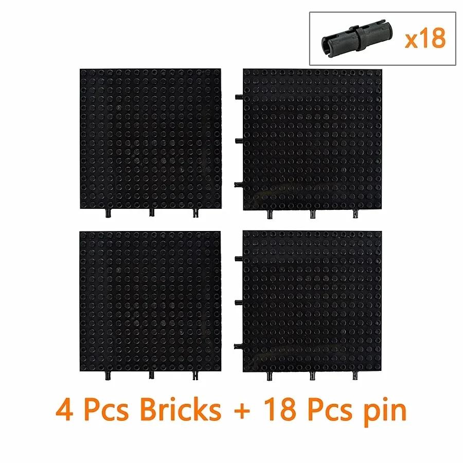 Совместимые 65803 2780 Технические кубики 16x16 Базовая пластина Мозаика Поп Пиксель-арт Кубики Детали MOC Перфорированная Базовая пластина Кубики