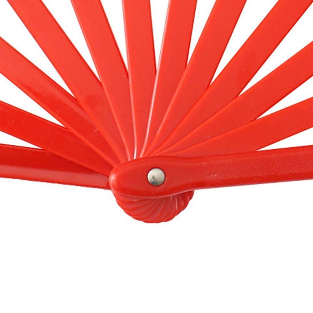 Пластиковая кость Китайский веер Тайцзи Йога Кунг-фу 34 см Ручной складной сценический веер Декор для свадьбы и вечеринки