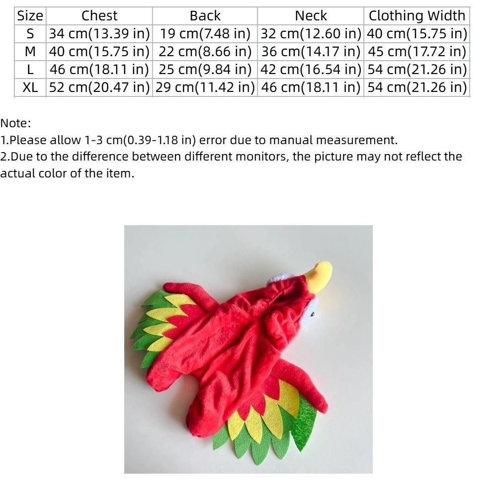 3D Cartoon Turkey Pet Costume Wings Plush Dog Coat Cosplay Outfit Turkey Cosplay Clothes Pet Party