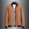 Зимняя одежда с хлопковой подкладкой, повседневная мужская одежда для бейсбола с утолщенным пухом, мужская куртка с воротником-стойкой и хлопковой подкладкой