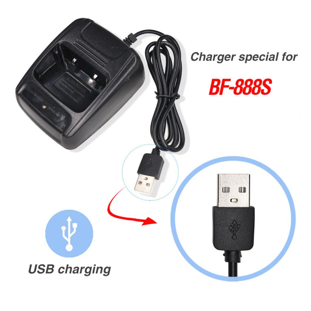 USB настольная зарядная док-станция для Baofeng BF 666s/777s/888s/999s/C1 двухсторонняя радиостанция Walkie Talkie со световым индикатором