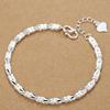 Fine Noble  Sterling  Solid Chain Bracelet For Women Men Charm Party Gift Wedding Party Fashion Jewelry