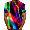 Men's Shirt T Shirt Tee Graphic Rainbow Round Neck Custom Print 3D Print Going Out Short Sleeve Print Clothing Apparel Streetwear