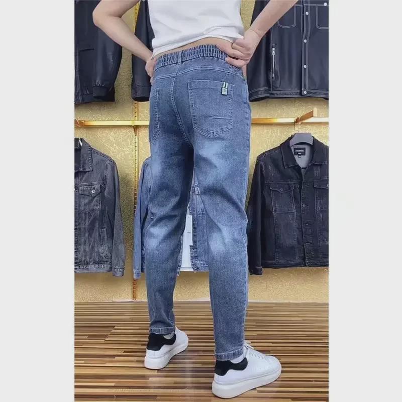 Мужские летние джинсы Slim Fit в корейском стиле 2023 года