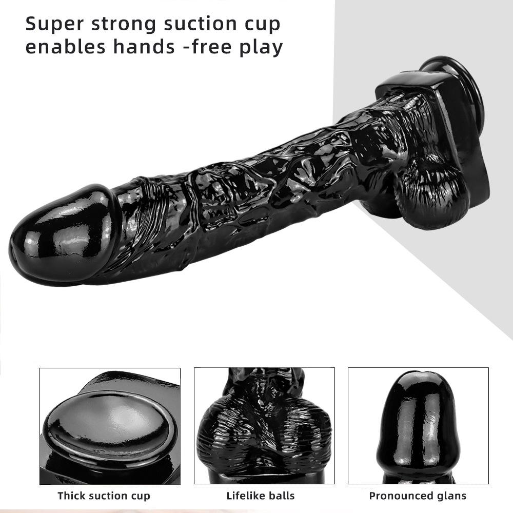 39CM Huge Dick Black Monster Cock Dildo for Anal Anal Plug Fisting BDSM Sex Anal Toys Realistic Penis Fetish