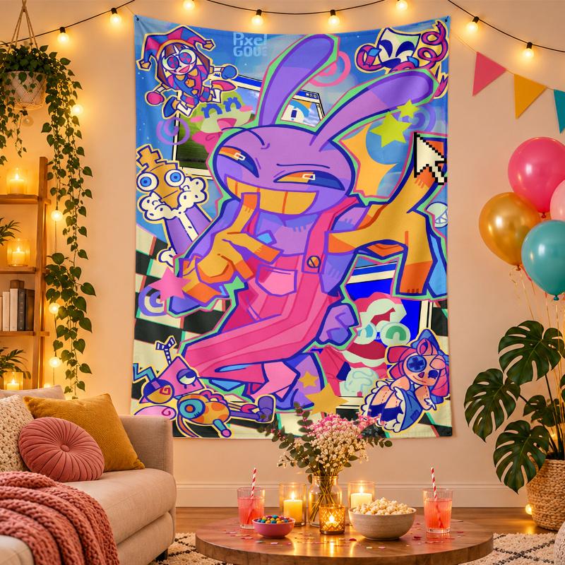 Polyester Wall Tapestry with Jax Design, Decorative Hanging for Bedroom Living Room Dorm