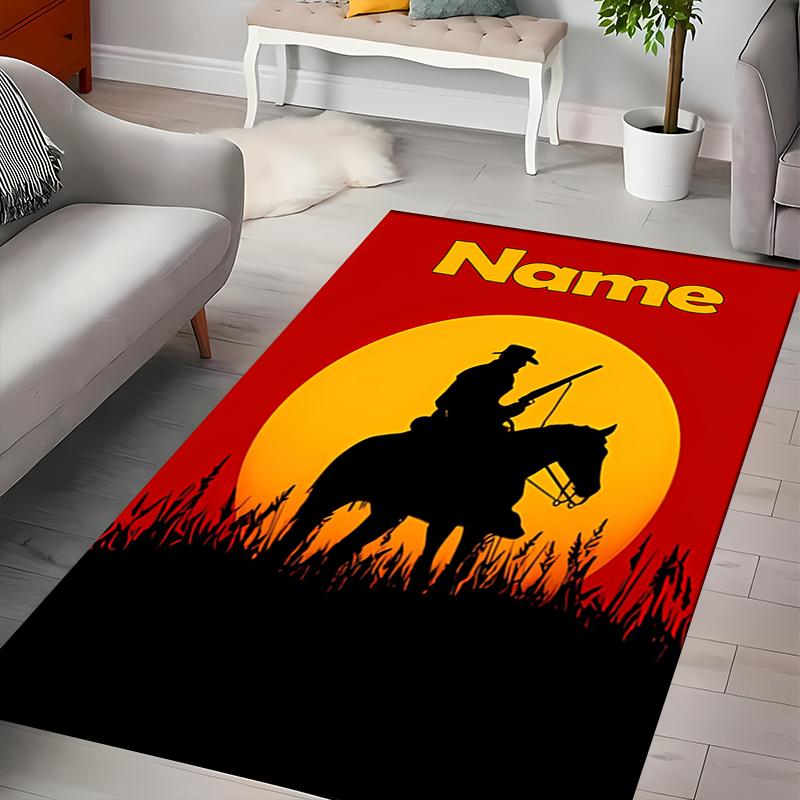 Custom personalization Red Dead Redemption Area Rug - Perfect For Kitchen, Bathroom,Laundry Room Decor Large Size Available,Gift All Seasons