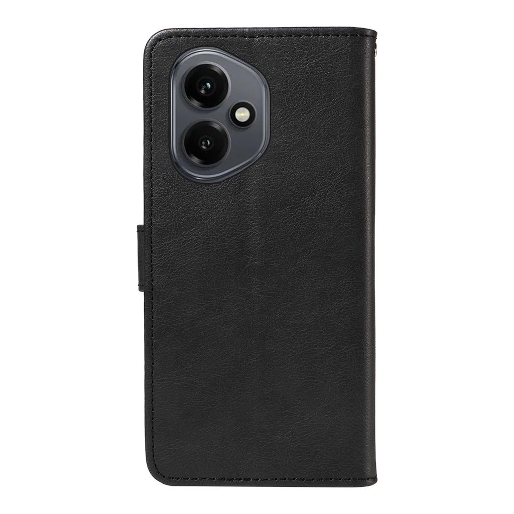 For Honor 400 5G (Глобальный) Кожаный чехол-кошелек с ремешком Однотонный чехол-подставка для телефона