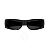 Saint Laurent Black Rectangular Ladies Sunglasses Sl M140 001 56