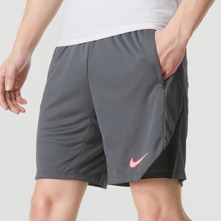 Nike Удобные дышащие повседневные шорты с логотипом в стиле пэчворк для фитнеса и тренировок, мужские брюки темно-серого цвета FN2402-069