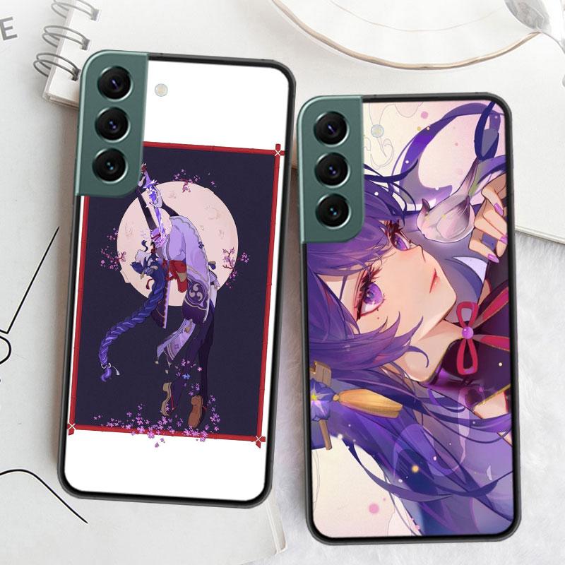 Чехол для телефона Genshin Impact Raiden Shogun hot для Samsung A02 A03 A03S A04 A04S Galaxy A55 A35 A25 A15 S10 Lite A9 A8 A7 A6 Plus A
