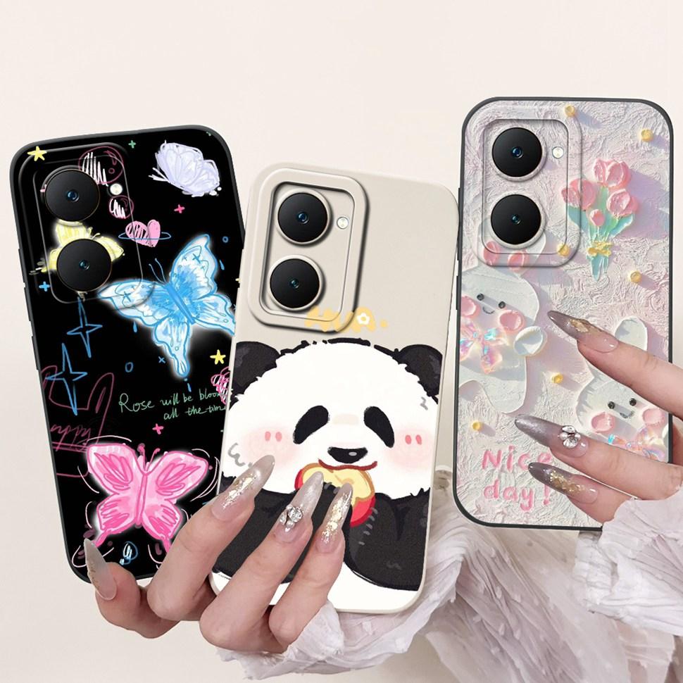 Модный окрашенный чехол для Vivo Y03 Силиконовый мягкий тонкий Fundas для телефонов Vivo Y03 Y03T Y18 Y18i Y28s 4G Чехлы Сумки 6.56"