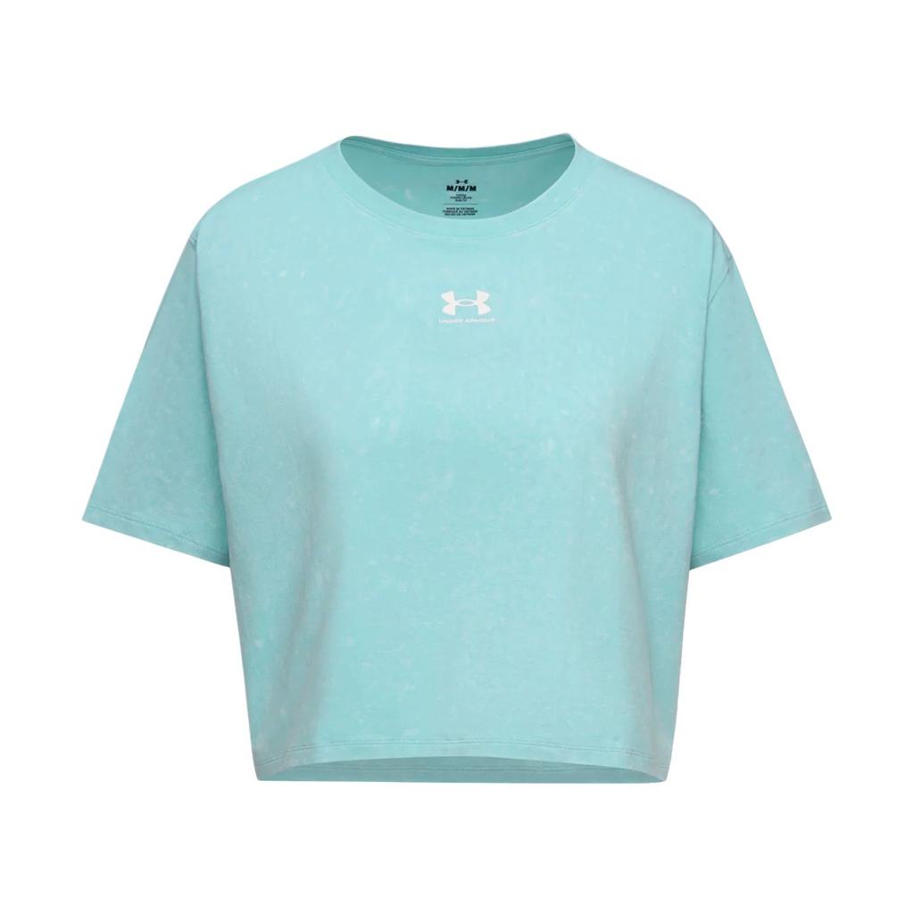 Under Armour Женская футболка Rival Boxy свободного кроя с круглым вырезом и короткими рукавами 6011065-425