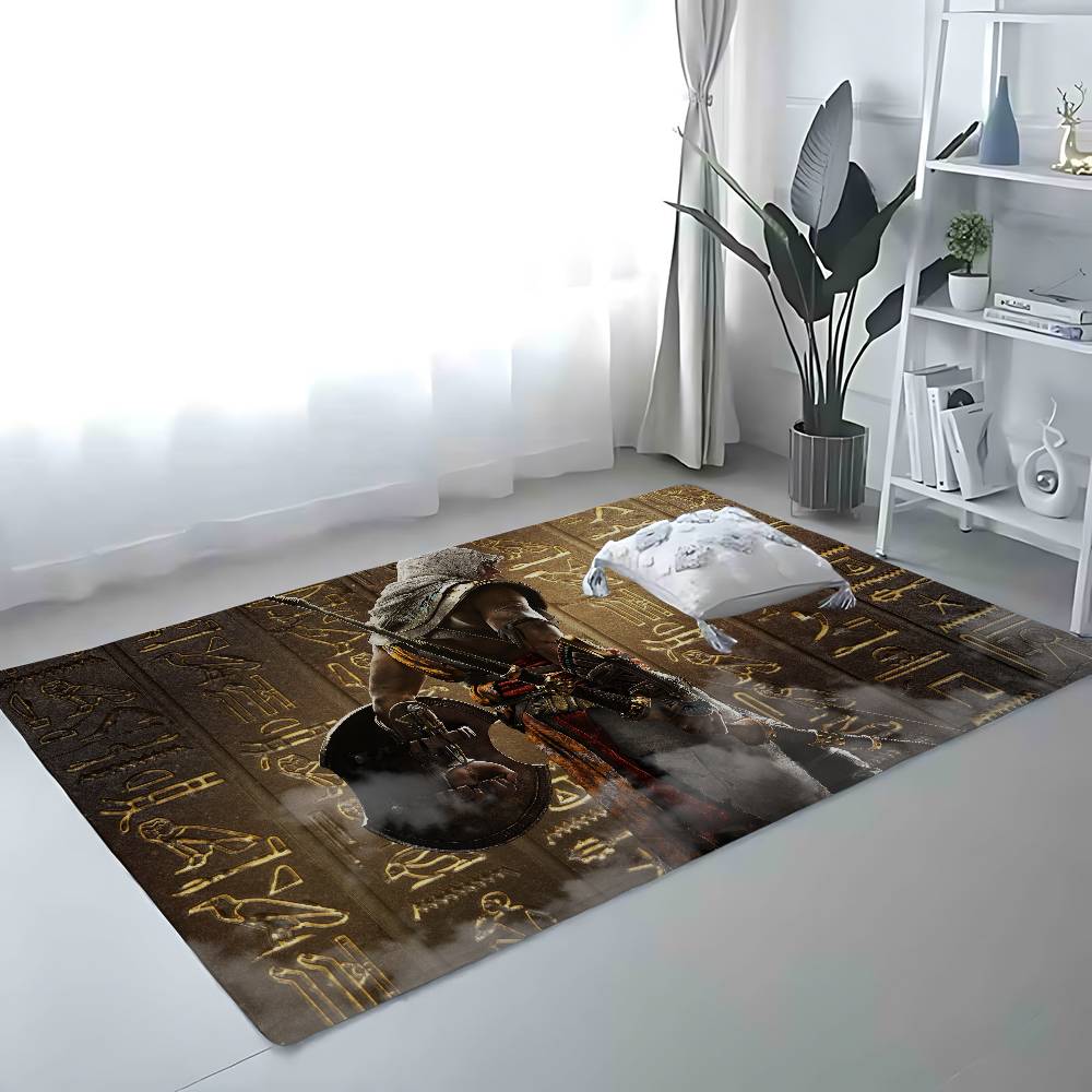 A-Assassin C-Creed Game Floor Mat Pattern Printed Flannel Door Mat, Suitable For Bathroom, Kitchen, Entrance, Bedroom, Living