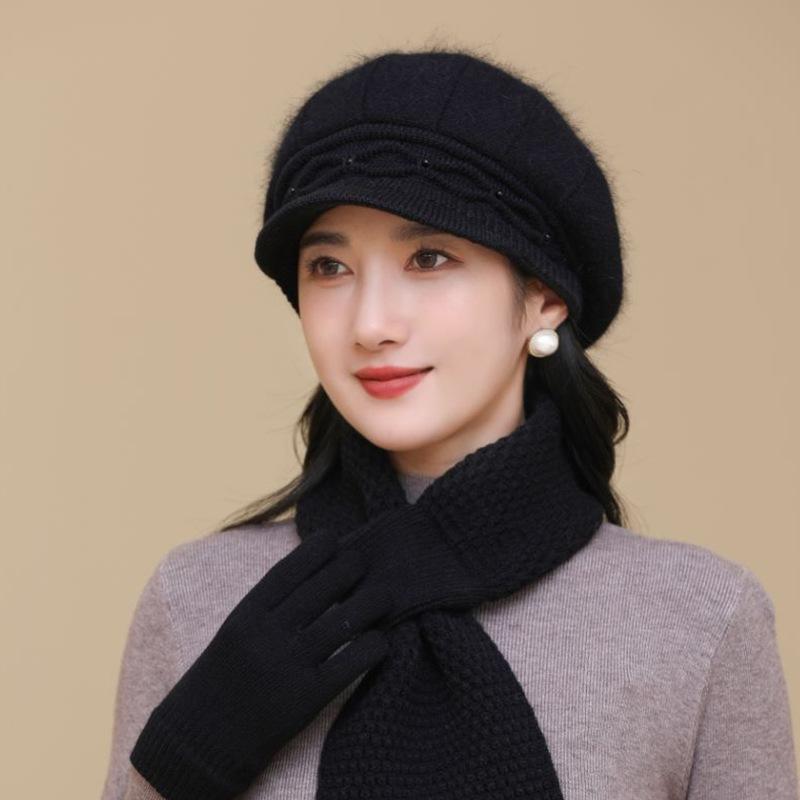 Winter Hat Women's Fashion ,Chic Knit Beret for Women Breathable & Stretchy, Perfect for Autumn & Winter