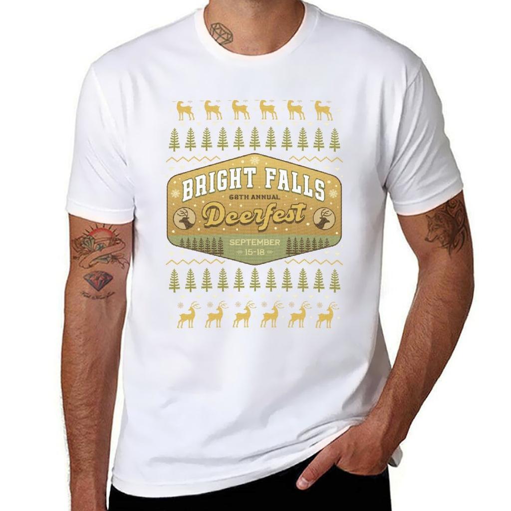 Deerfest Bright Falls Ugly Sweater Tshirt Funny T Shirts Dark Humor Tshirt
