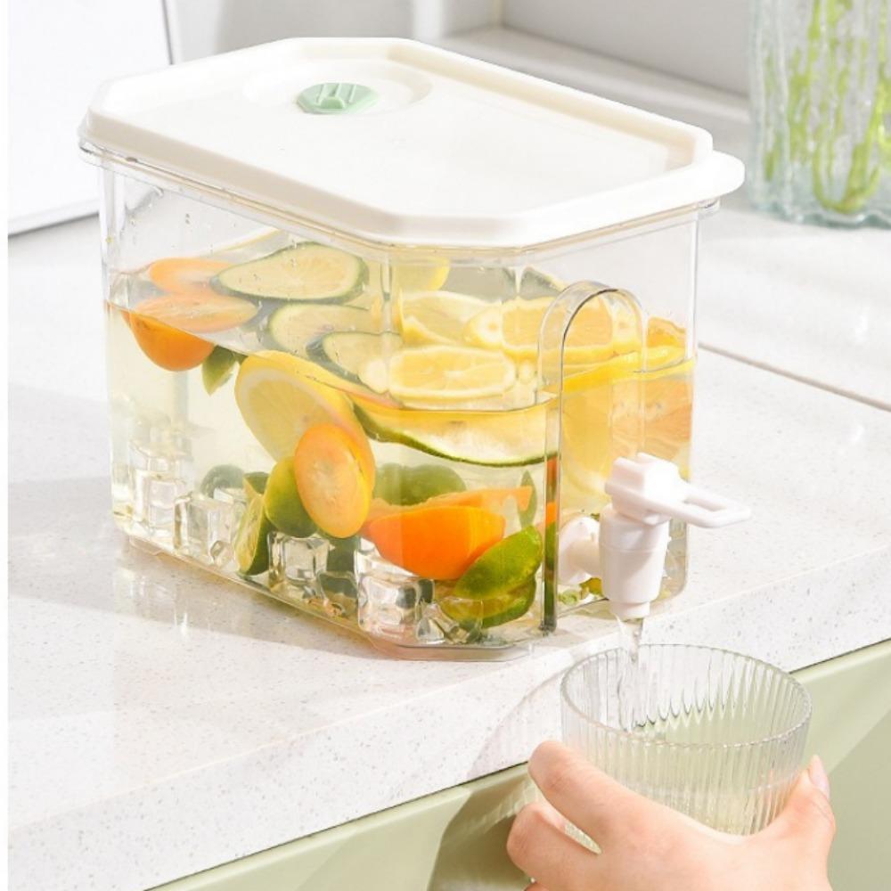 3.5L Cold Water Bucket Summer Dispenser Water Kettle Refrigerator Jug Fruit Juice Drink Container