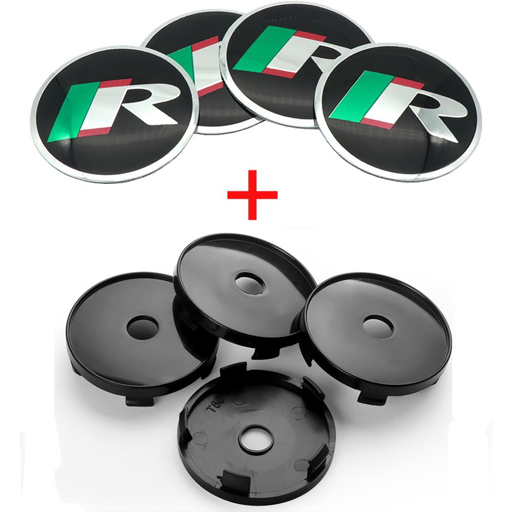 4pcs 56/60mm Car Wheel Center Cover Badge Sticker Hub Cap Replacement For Skoda S Fabia 2 Superb 2 Octavia Karoq VII VRS Scala EC6